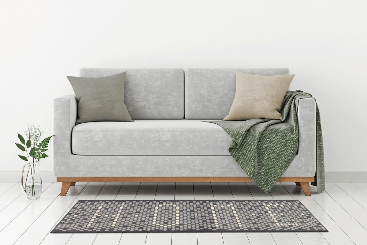Arte Espina Kurzflorteppich Living Mat 61 grau B/L: ca. 64x168 cm Living Mat 61 - grau (64,00/168,00cm) - Arte Espina
