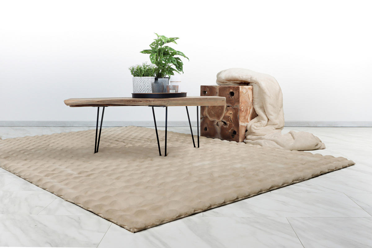 Kayoom Hochflorteppich Harmony 825 beige B/H/L: ca. 80x4x150 cm Harmony 825 - beige (150,00/80,00/4,00cm) - Kayoom
