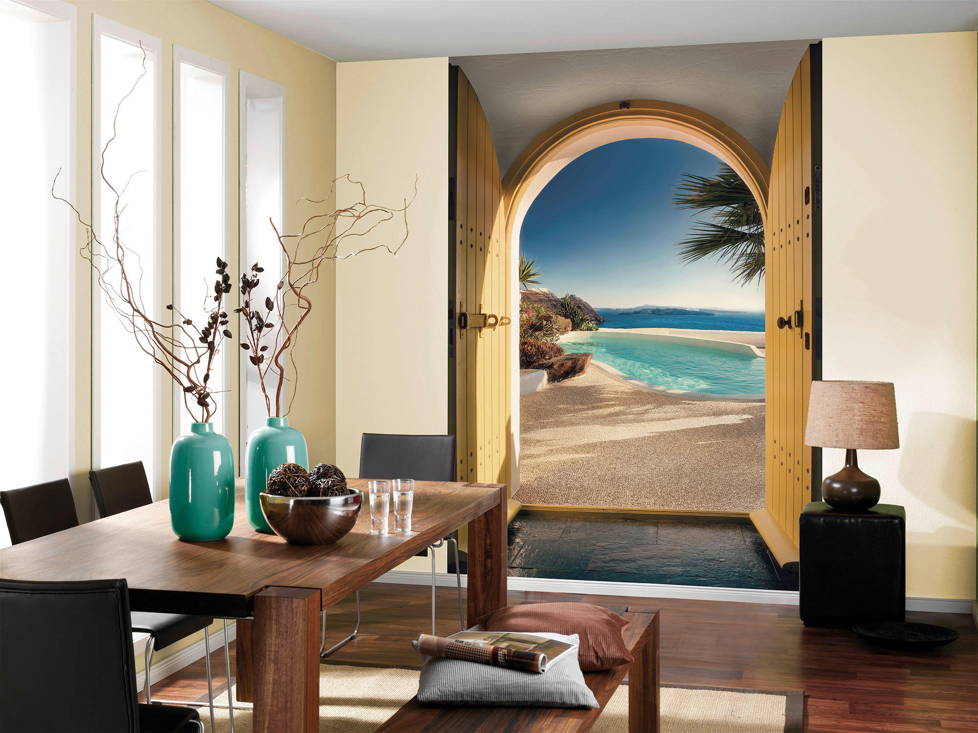 Komar Fototapete Santorini B/L: ca. 200x250 cm Santorini - (200,00/250,00cm) - Komar