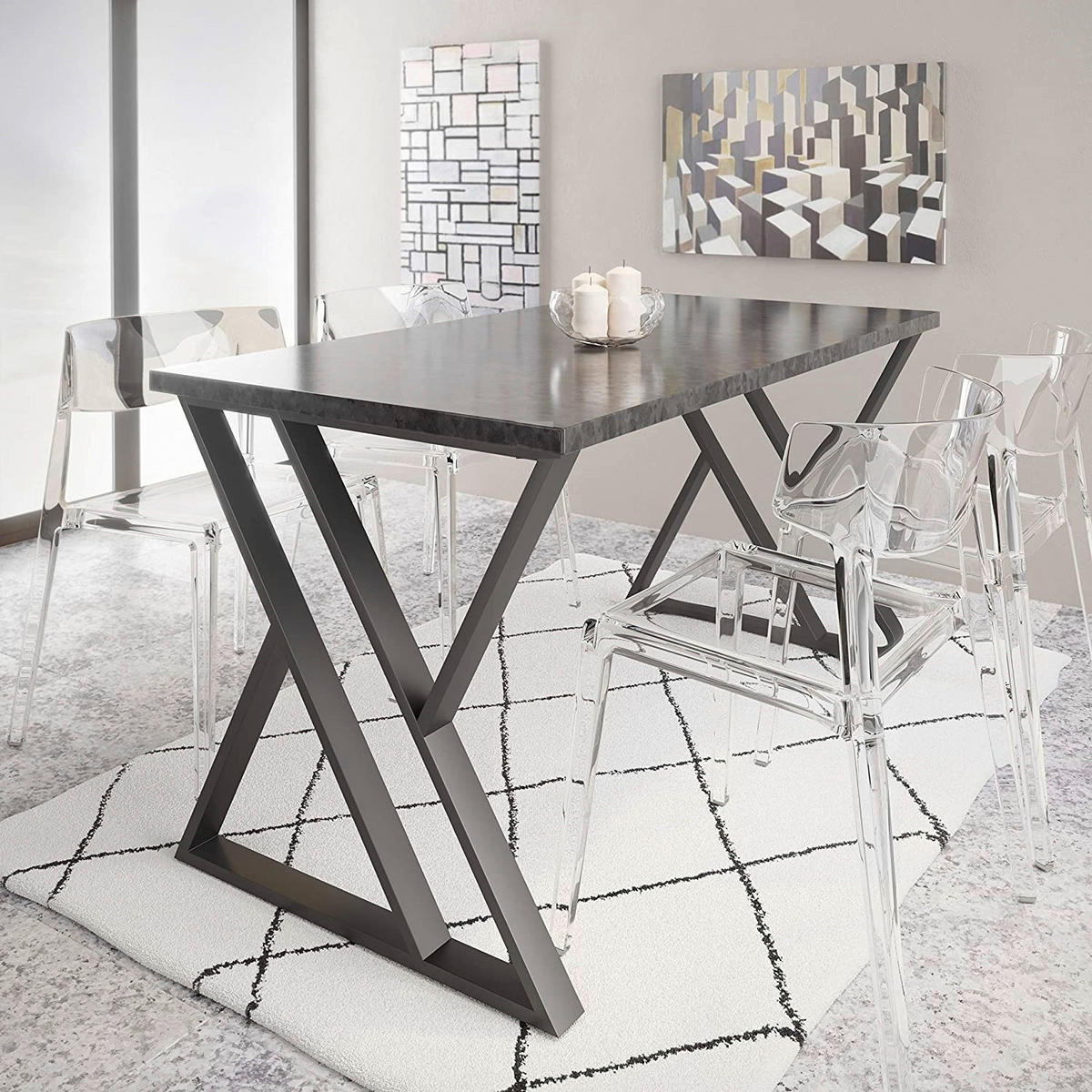 Tischgestell OS MA21 schwarz matt pulverbeschichtet B/H: ca. 70x72 cm OS MA21 - schwarz (70,00/72,00cm) - moebel17