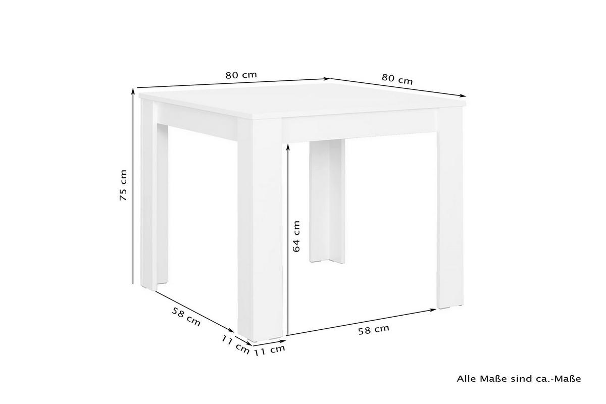 Tisch NEPAL Beton Optik B/H/T: ca. 80x75x80 cm NEPAL - Beton (80,00/75,00/80,00cm) - byLIVING