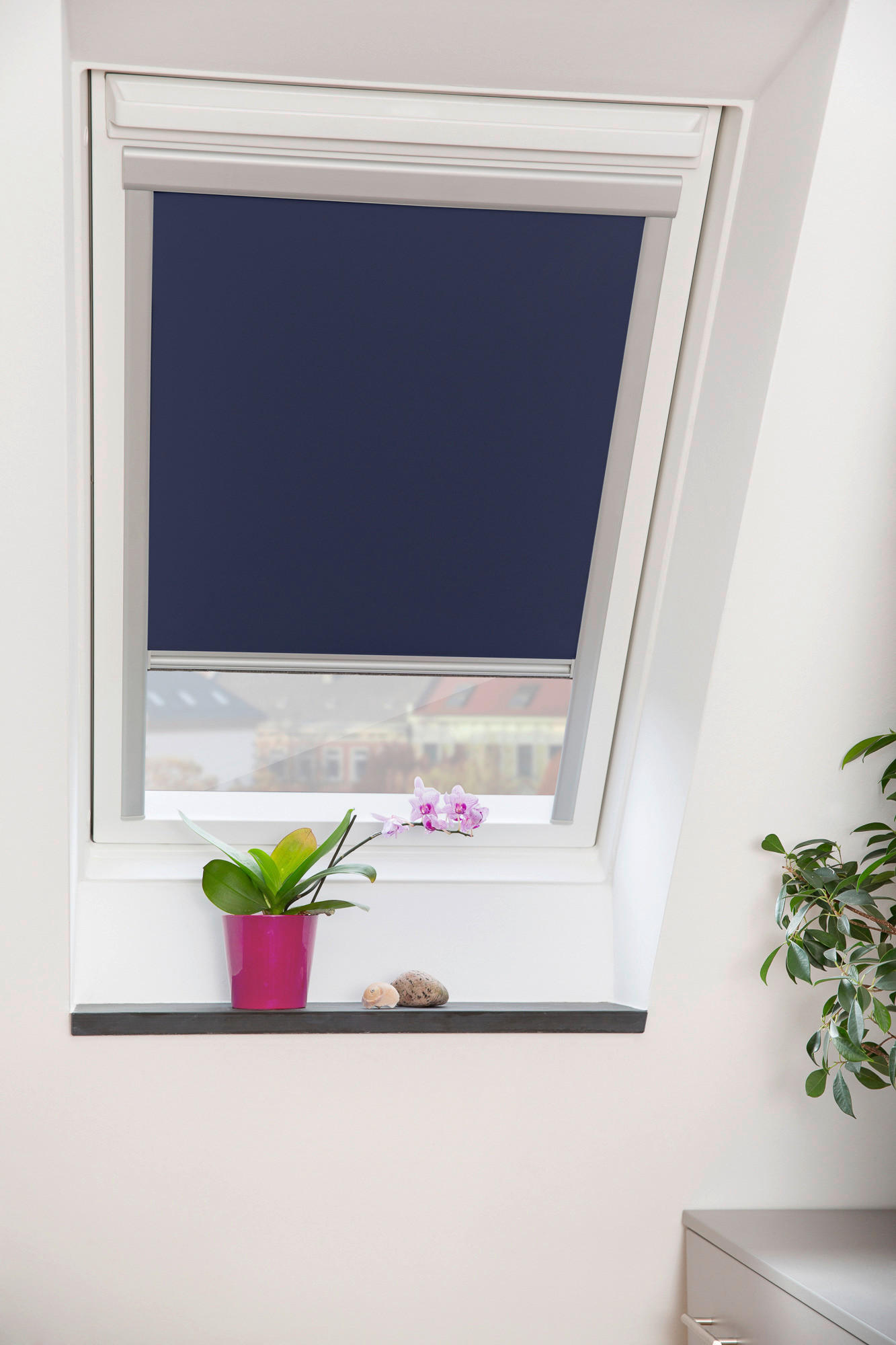 Dachfensterrollo Skylight VD blau B/L: ca. 38,3x54 cm günstig online kaufen