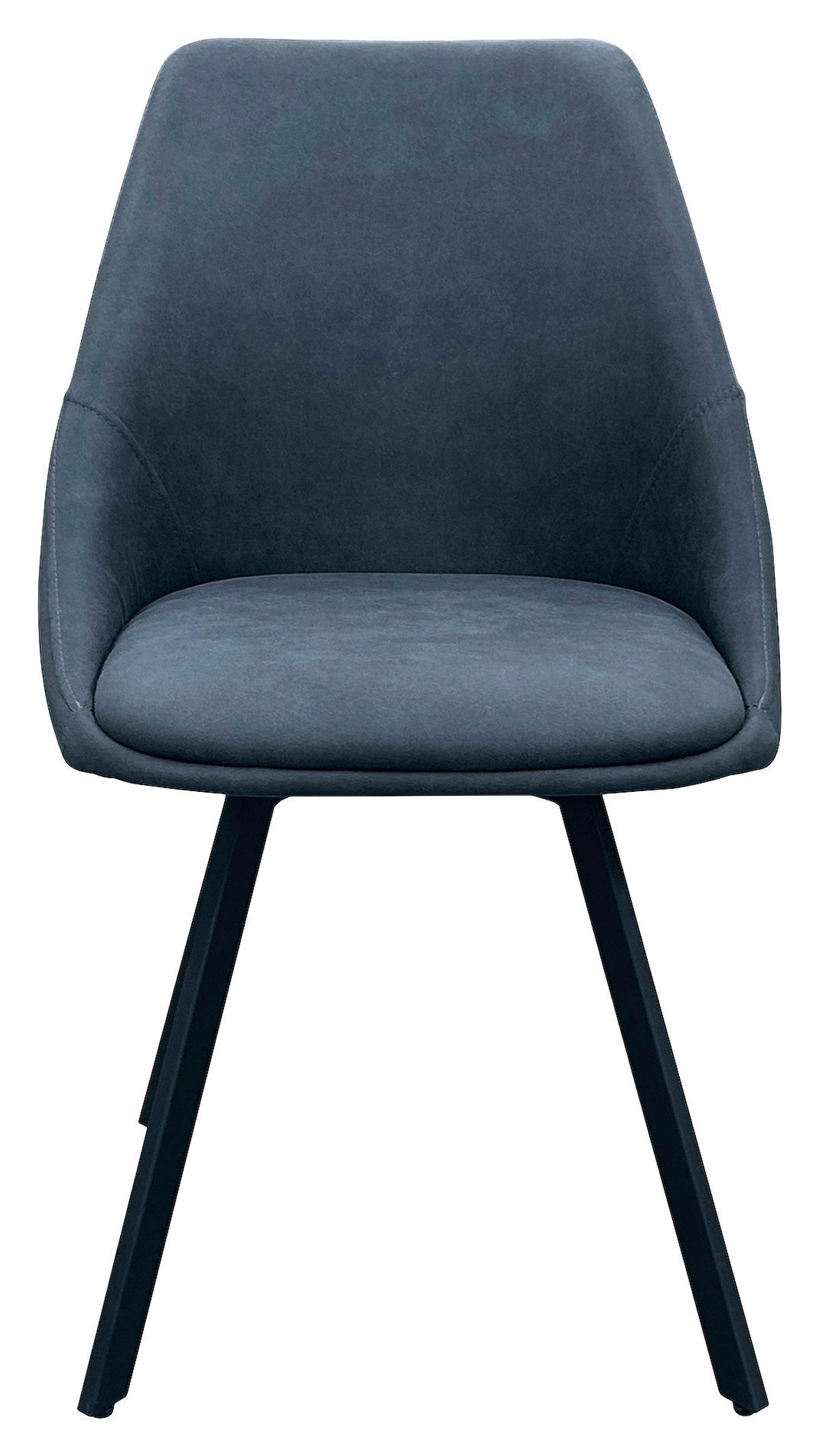 Stuhl JASPER 2er-Set. anthrazit Microfaser B/H/T: ca. 55x89x53 cm JASPER 2er-Set. - schwarz/anthrazit (55,00/89,00/53,00cm) - byLIVING