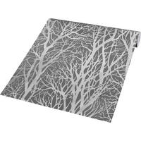 Vliestapete B/L: ca. 53x1005 cm Tapete 30094-3 Äste silber/grau - (53,00/1005,00cm)
