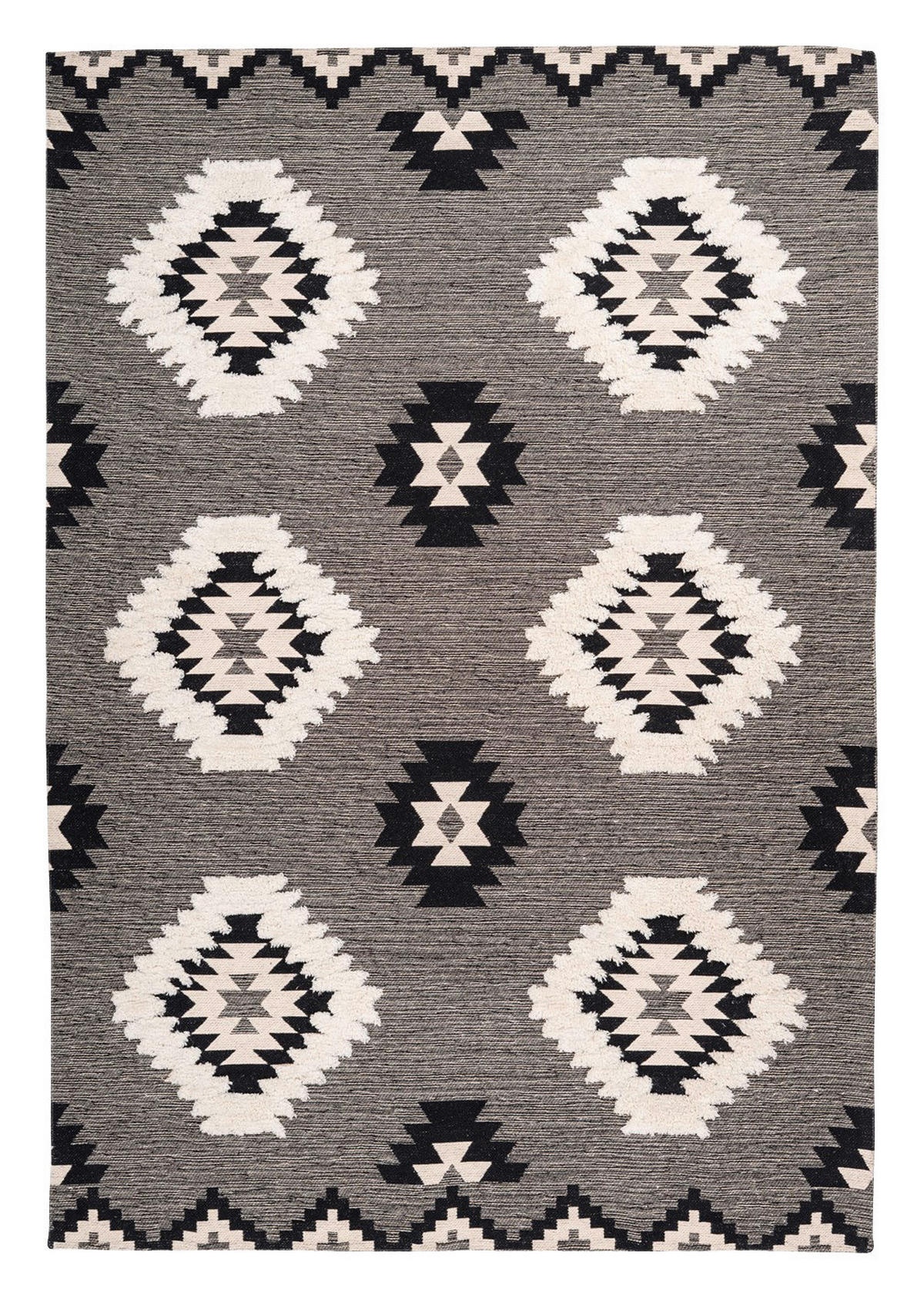 Arte Espina Kurzflorteppich Ethnie 425 grau B/H/L: ca. 120x1x170 cm Ethnie 425 - grau (170,00/120,00/1,00cm) - Arte Espina