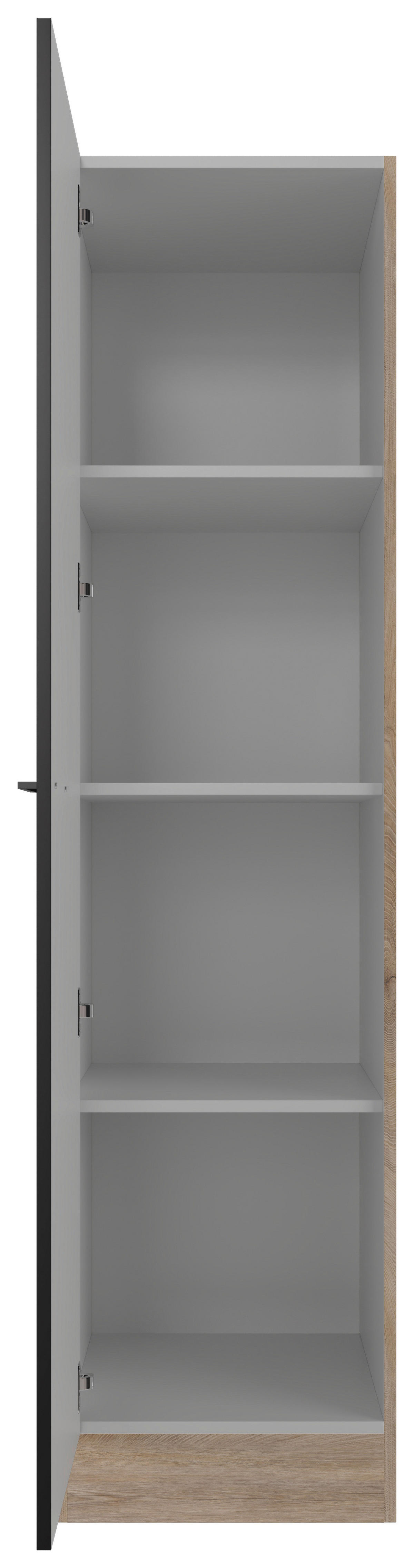 Unterschrank Capri schwarz matt B/H/T: ca. 50x200x57 cm Capri - schwarz/Oak (50,00/200,00/57,00cm) - Flex-Well