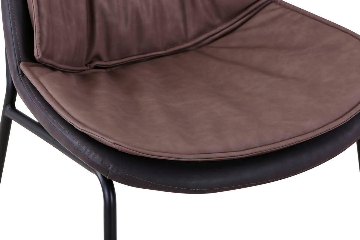 Stuhl Brady 200 braun Kunstleder B/H/T: ca. 54x84x64 cm Brady 200 - braun/schwarz (54,00/84,00/64,00cm) - 360 Living