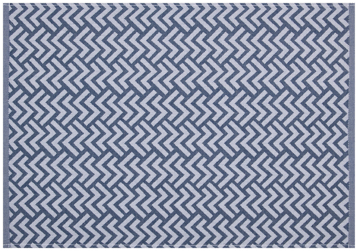 Geschirrtuch Geschirrtuch 50x70cm ZickZack - blau (50,00/70,00cm)