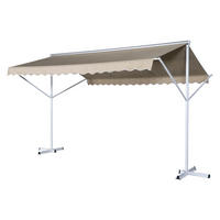 Outsunny Standmarkise creme Polyester-Mischgewebe B/H/L: ca. 294x250x295 cm Standmarkise_mit_Kurbel - creme (295,00/294,00/250,00cm) - Outsunny