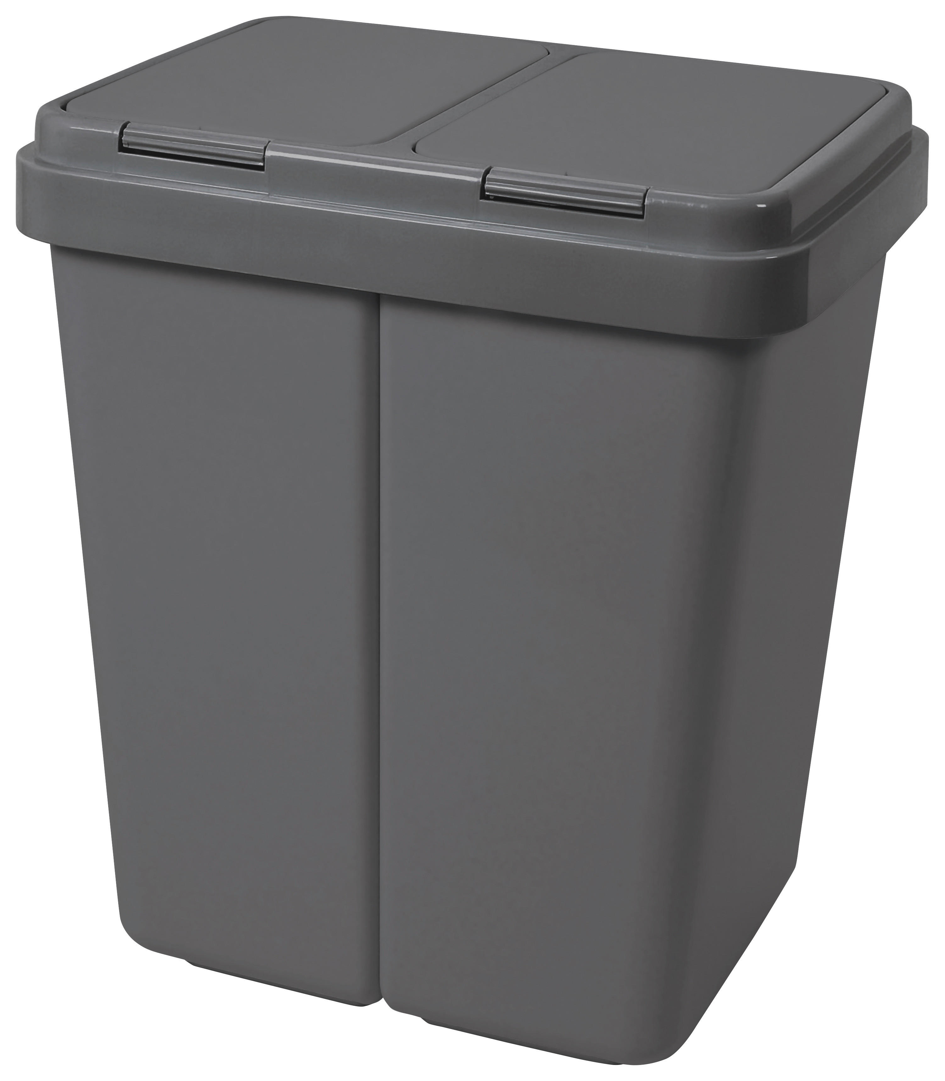 Mülleimer anthrazit B/H/L: ca. 44x49x33 cm Ökoabfalleimer_Duo-Bin - anthrazit (33,00/44,00/49,00cm)