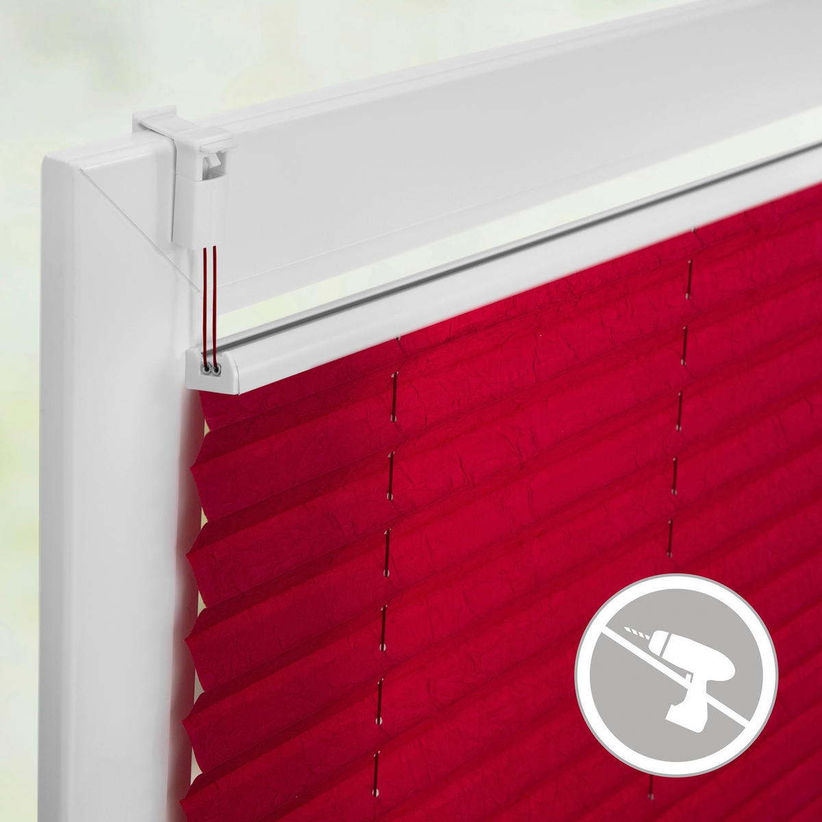 LICHTBLICK Spannplissee brombeer B/L: ca. 95x130 cm Plissee_Klemmfix - brombeer (95,00/130,00cm) - LICHTBLICK