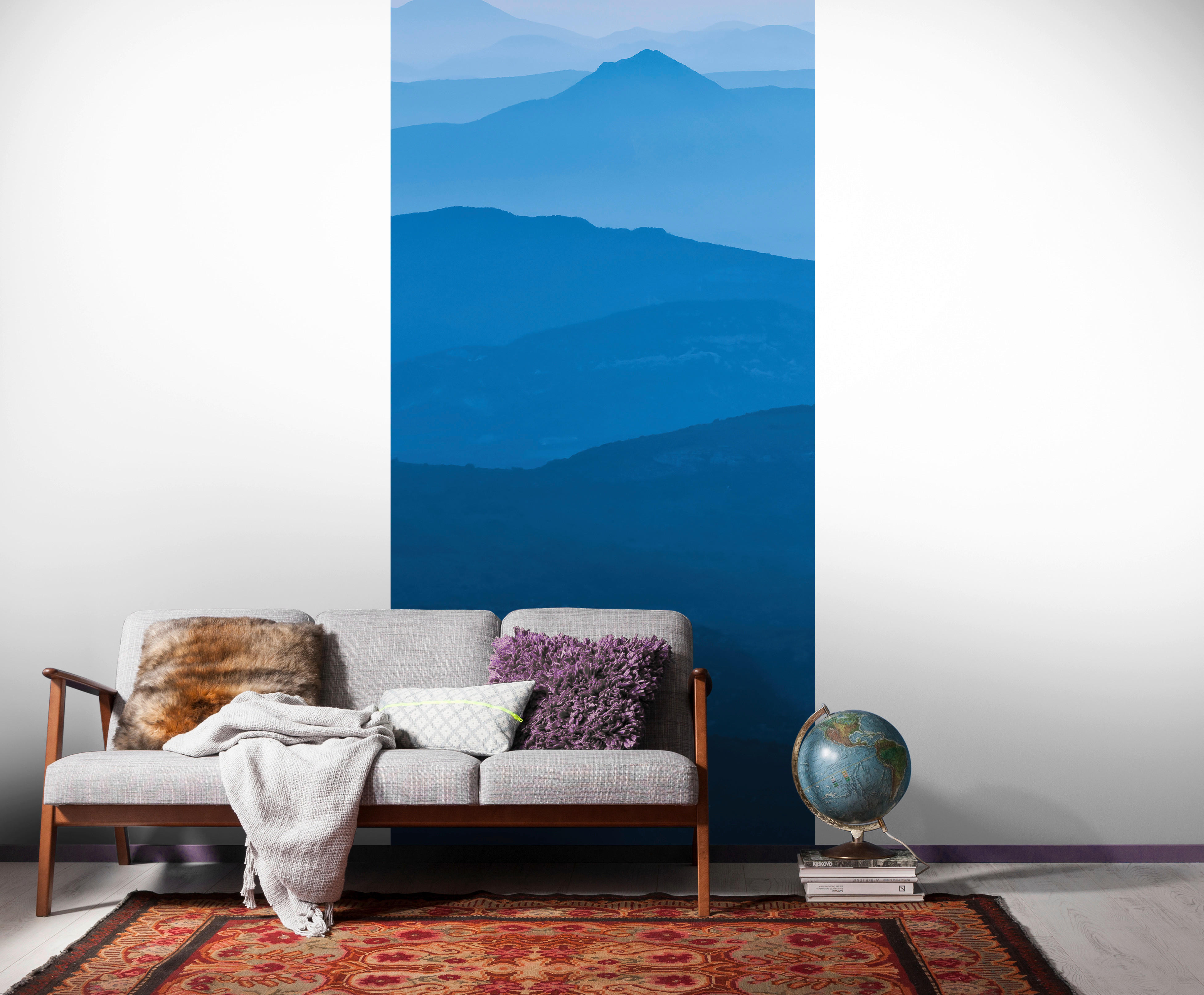 Komar Fototapete Blue Mountain  Panel B/L: ca. 100x250 cm Blue Mountain  Panel - (100,00/250,00cm) - Komar