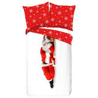 Microfaser Bettwäsche Santa Santa - rot (135,00/200,00cm) - Pure