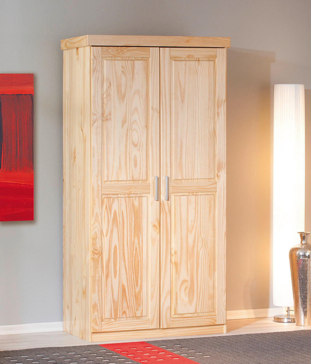 Kleiderschrank Leon natur B/H/T: ca. 95x190x55 cm Leon - natur (95,00/190,00/55,00cm) - Inter Link