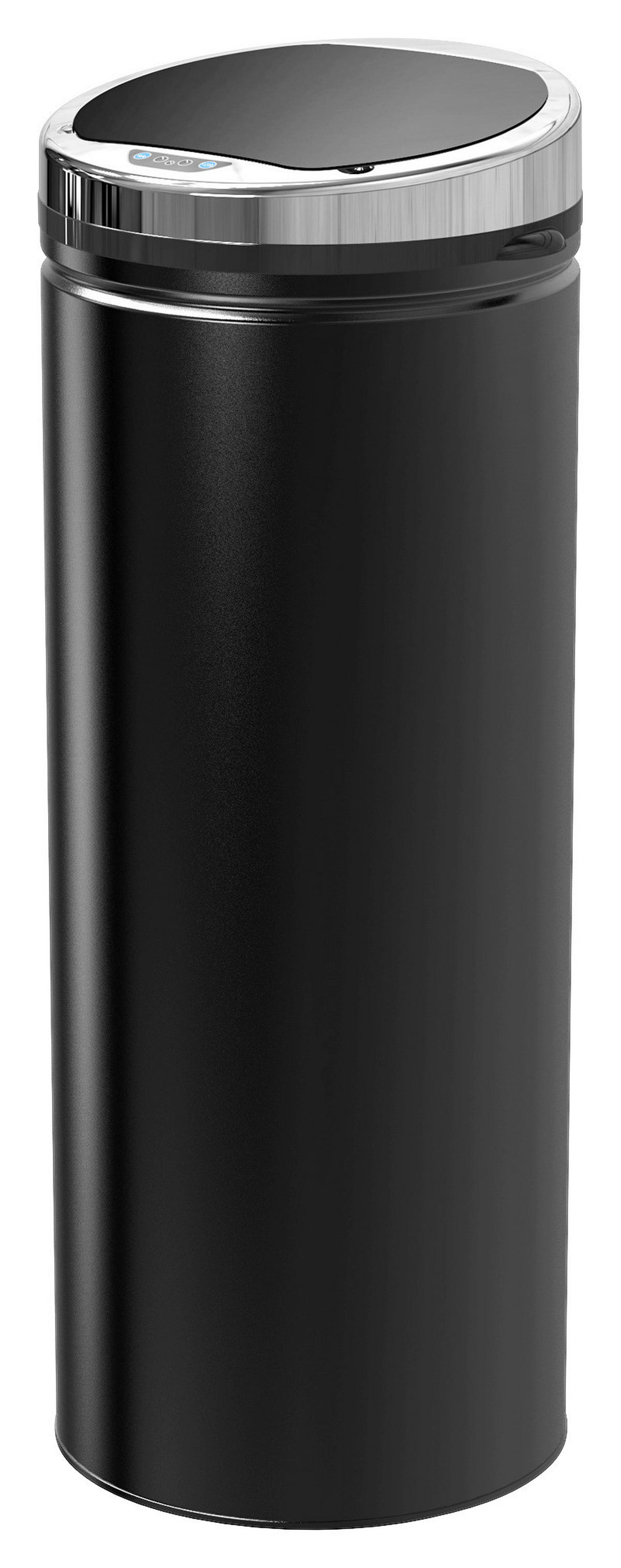 HOMCOM Automatik-Mülleimer 03-0046 schwarz Stahl Kunststoff Polypropylen B/H/L: ca. 30,5x30,5x81,5 cm Automatik_Mülleimer - schwarz (81,50/30,50/30,50cm) - HOMCOM