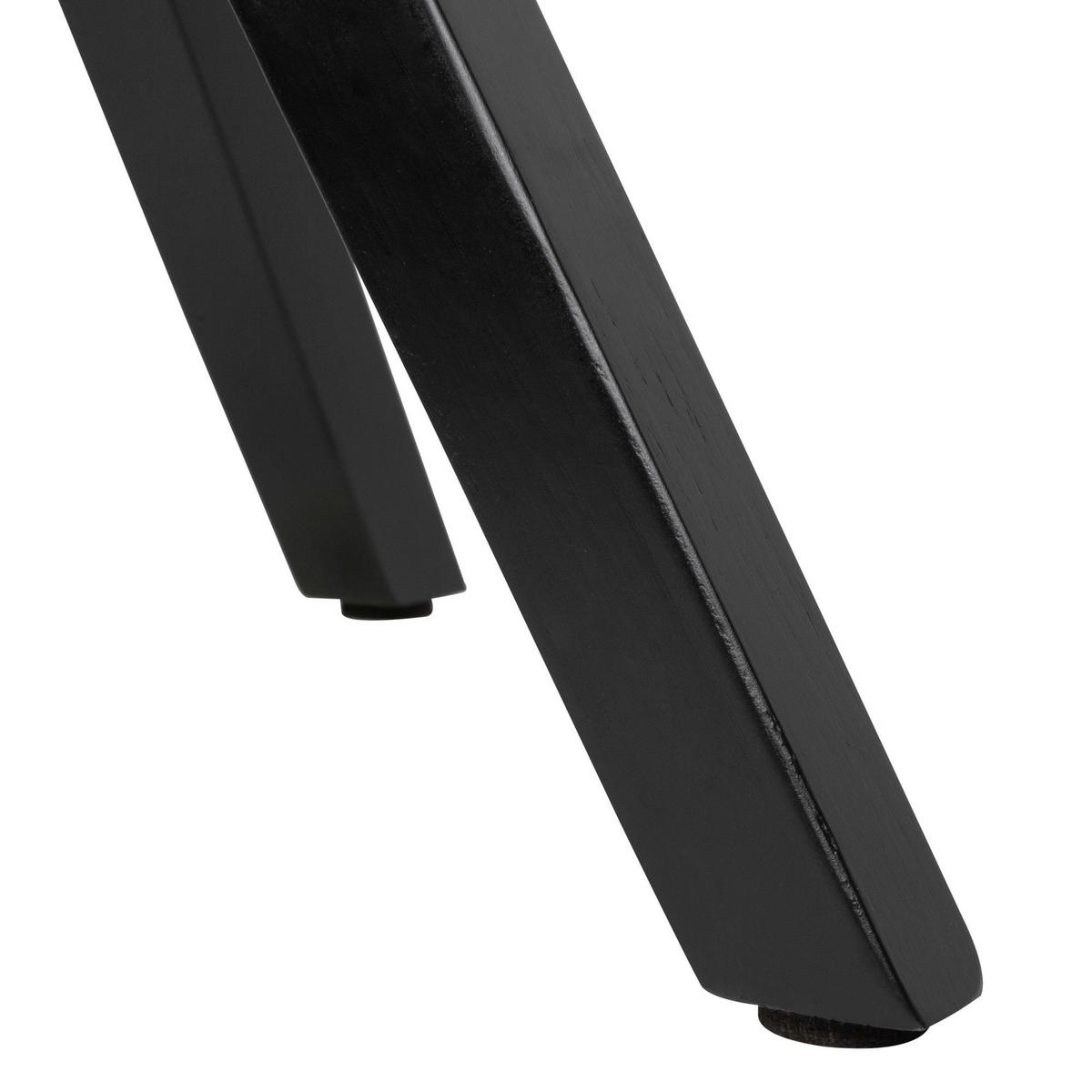 Stuhl 2er-Set schwarz schwarz schwarz Kunststoff Kunstleder Echtholz B/H/T: ca. 49x87x52 cm 2er-Set - schwarz (49,00/87,00/52,00cm) - Wohnling