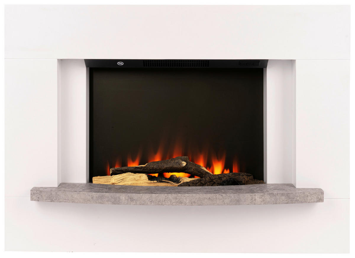 BHP Elektrischer-Kamin INE BG00749-15 weiß MDF B/H/T: ca. 100x70,5x35,5 cm ca. 1500 W Elektrokamin BG00749-15 - weiß (100,00/70,50/35,50cm) - BHP