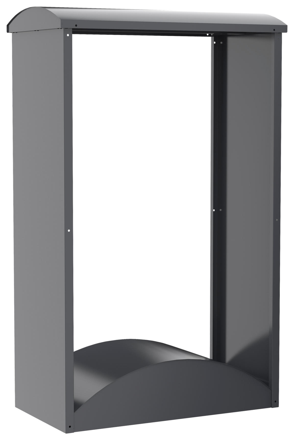 Westmann Kaminholzregal Castra anthrazit B/H/L: ca. 98x160x52 cm Castra - anthrazit (52,00/98,00/160,00cm) - Westmann