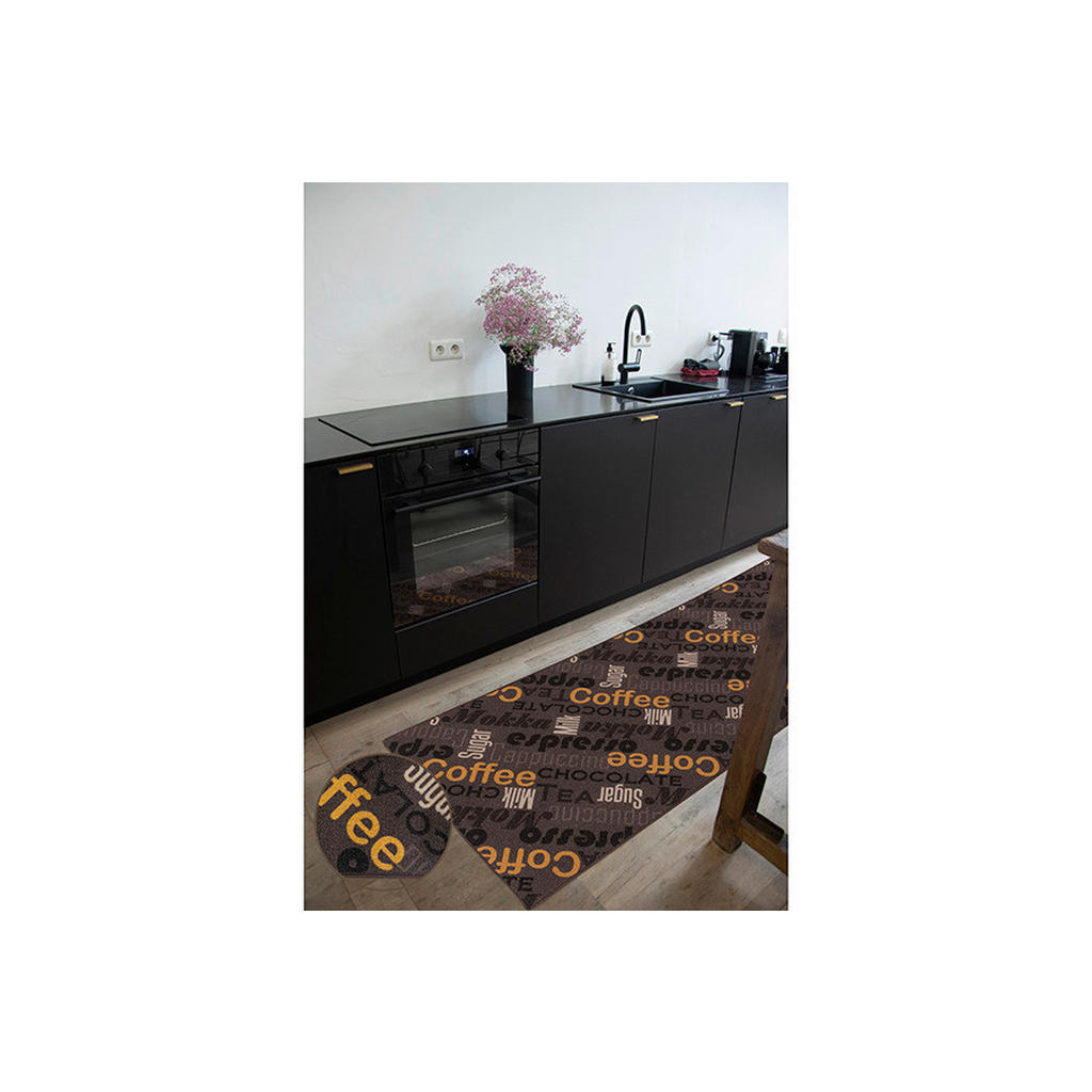 Thumbnail - Küchenläufer Cappuccino braun B/L: ca. 67x180 cm