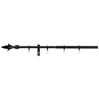 Gardinenstange schwarz Aluminium ausziehbar von ca. 130 bis 240 cm 1.0 Läufe Gardinenstange_Lance - schwarz