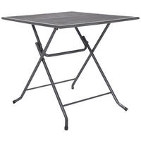 Klapptisch Pia grau Metall B/H/L: ca. 80x74x80 cm Pia - grau (80,00/80,00/74,00cm)