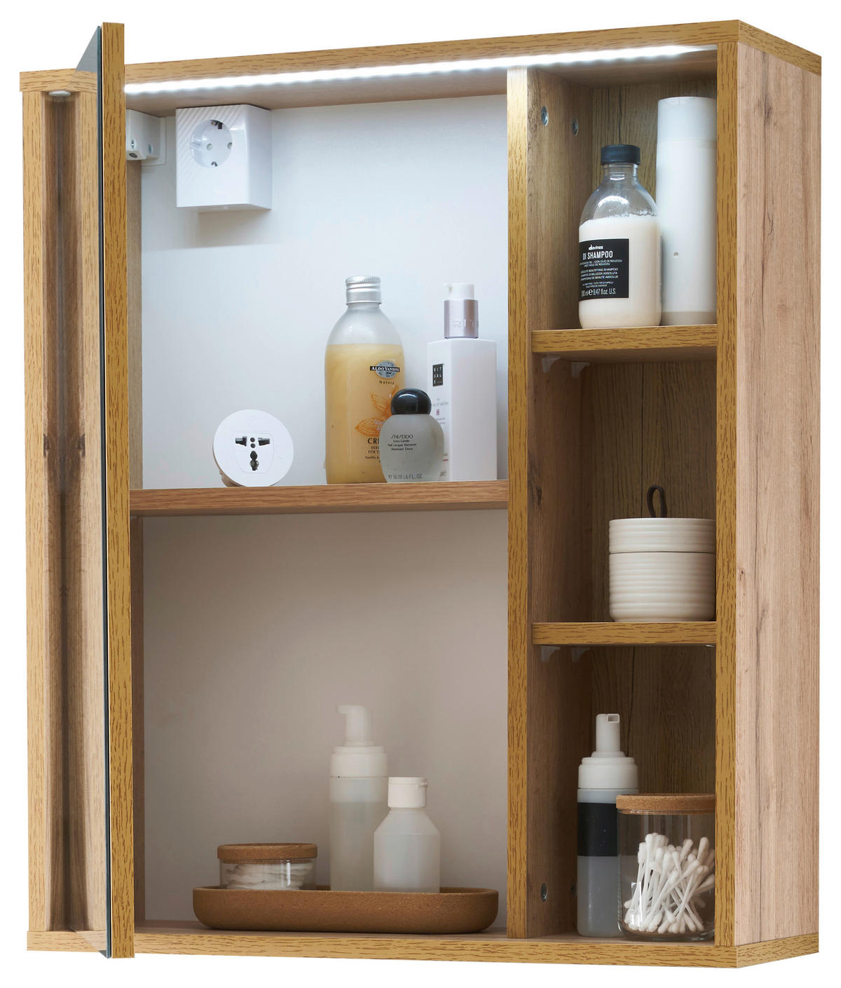 Spiegelschrank Greece Wildeiche Nachbildung B/H/T: ca. 60x70x20 cm Greece - (60,00/70,00/20,00cm)
