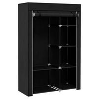 HOMCOM Kleiderschrank schwarz Polypropylen B/H/L: ca. 43x103x162,5 cm Stoffschrank - schwarz (162,50/43,00/103,00cm) - HOMCOM