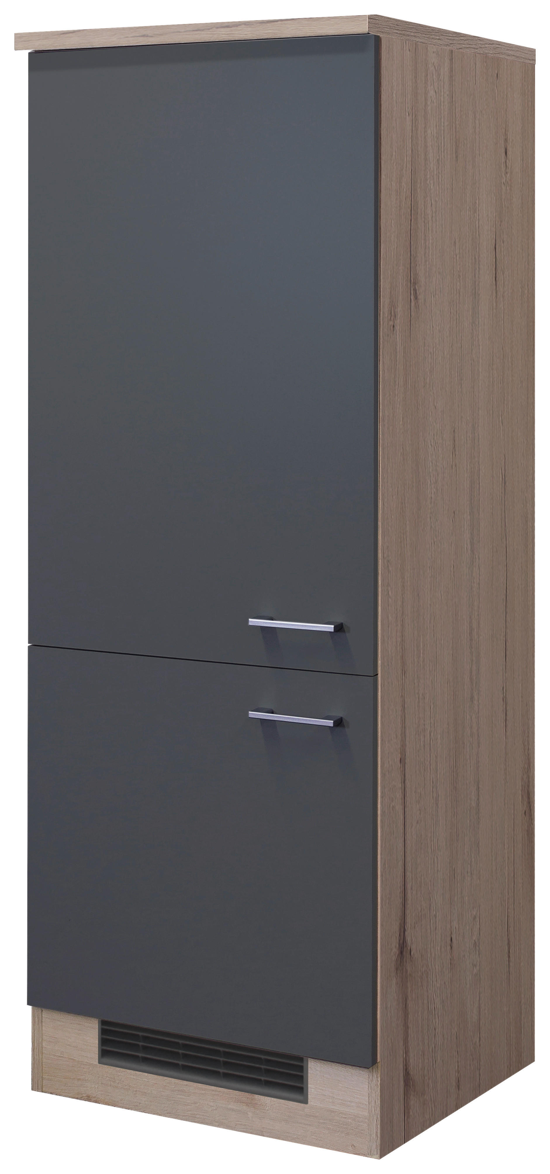 Kühlumbauschrank Morena grau matt B/H/T: ca. 60x161x60 cm Morena - Eiche/Basalt (60,00/161,00/60,00cm) - Flex-Well