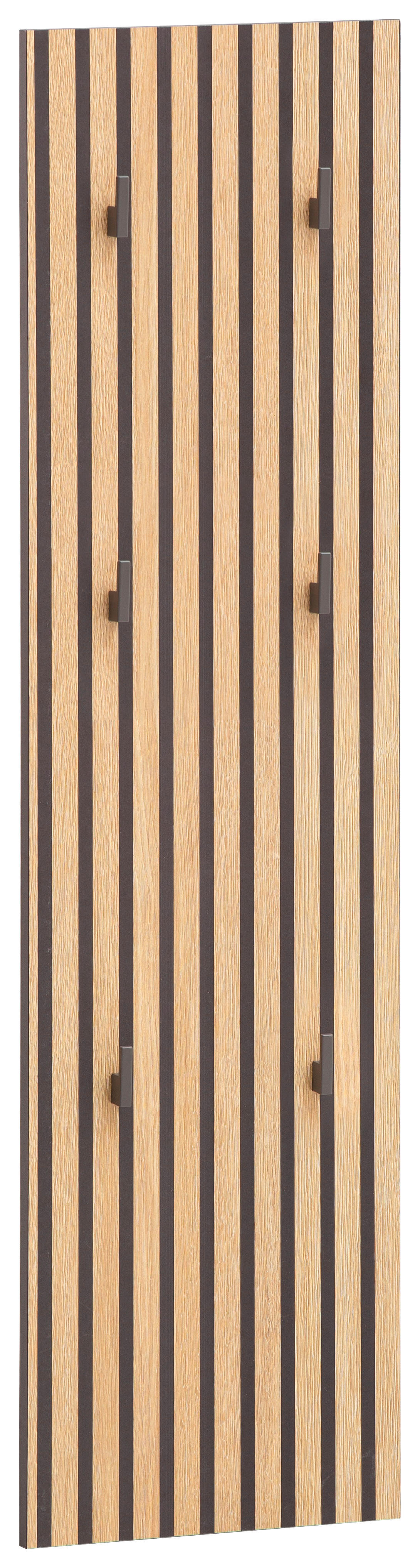 Garderobenpaneel Katta Eiche hell Nachbildung anthrazit B/H/T: ca. 24,5x109x2,6 cm Katta - Eiche/anthrazit (24,50/109,00/2,60cm) - Schildmeyer