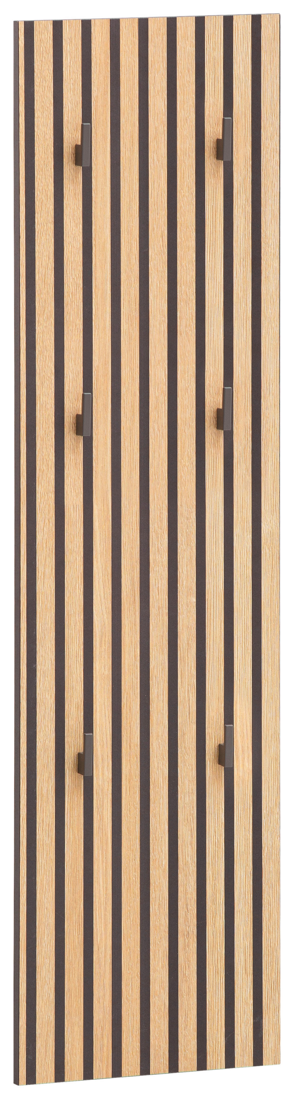 Garderobenpaneel Katta Eiche hell Nachbildung anthrazit B/H/T: ca. 24,5x109x2,6 cm Katta - Eiche/anthrazit (24,50/109,00/2,60cm) - Schildmeyer