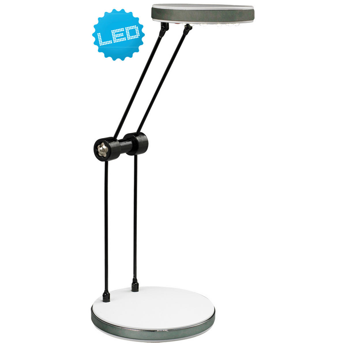 Näve Leuchten LED-Tischleuchte weiß Metall Kunststoff B/H/T/D: ca. 9,5x30x9,5x9,5 cm LED-Tischleuchte - weiß (9,50/30,00/9,50cm) - Näve Leuchten
