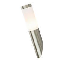 Außenwandleuchte 3157LED stahlfarbig Opal H/T/D: ca. 39x17x7,6 cm Boston - Opal/stahlfarbig (7,60/39,00cm) - GLOBO