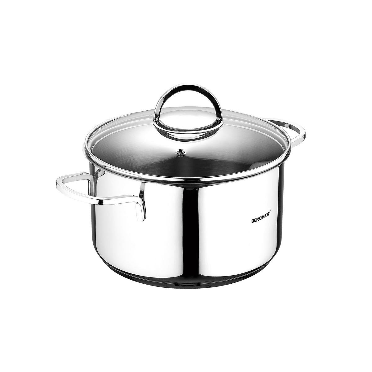 BERGNER Topfset Classic silber Edelstahl 6 tlg. Classic - silber - BERGNER