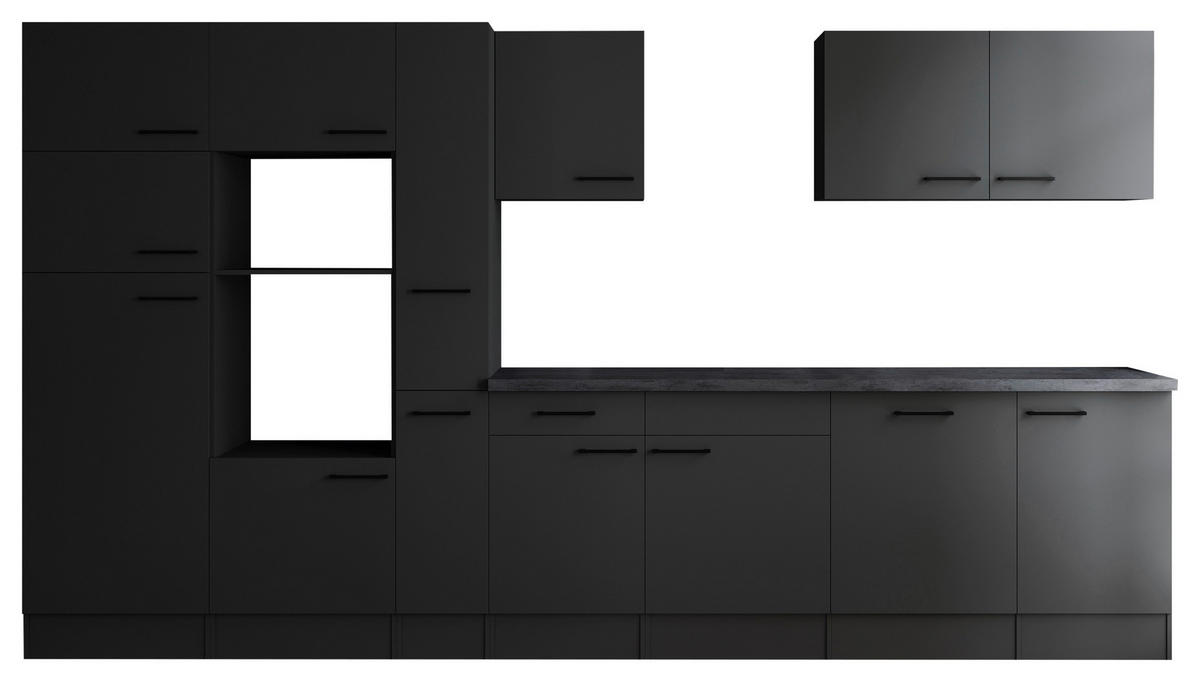 Küchenblock Oliver B/H/T: ca. 370x205x60 cm Oliver - granit/grau (370,00/205,00/60,00cm) - Respekta