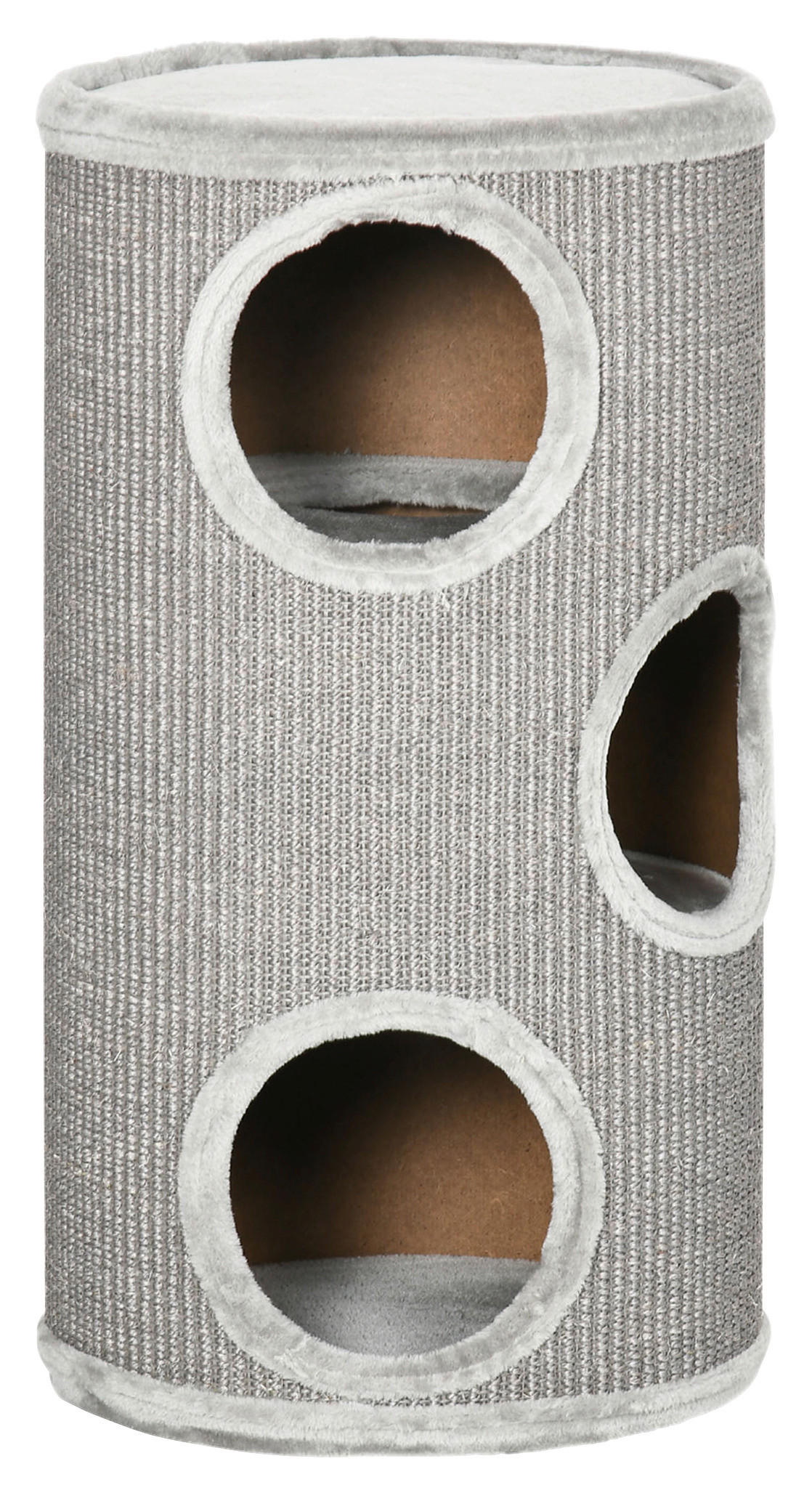 PawHut Tier-Zubehör hellgrau Edelstahl B/H/L: ca. 38x38x70 cm Kratztonne - hellgrau (70,00/38,00/38,00cm) - PawHut