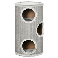 PawHut Tier-Zubehör hellgrau Edelstahl B/H/L: ca. 38x38x70 cm Kratztonne - hellgrau (70,00/38,00/38,00cm) - PawHut