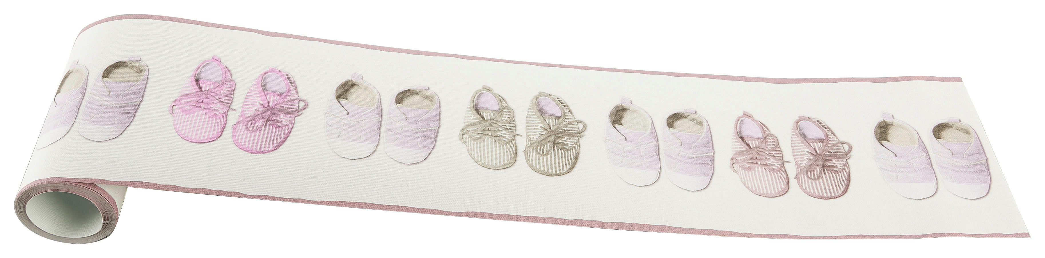 Borte B/L: ca. 13,5x500 cm Borte 35864-1 Kinderschuh rosa - (13,50/500,00cm)