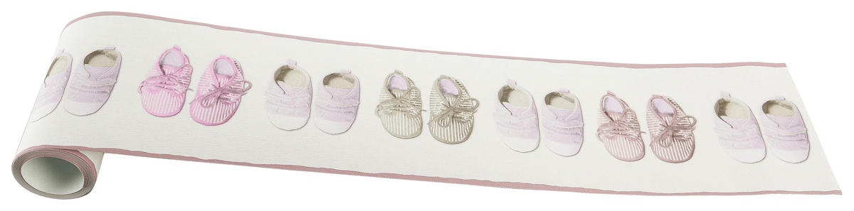 Borte B/L: ca. 13,5x500 cm Borte 35864-1 Kinderschuh rosa - (13,50/500,00cm)