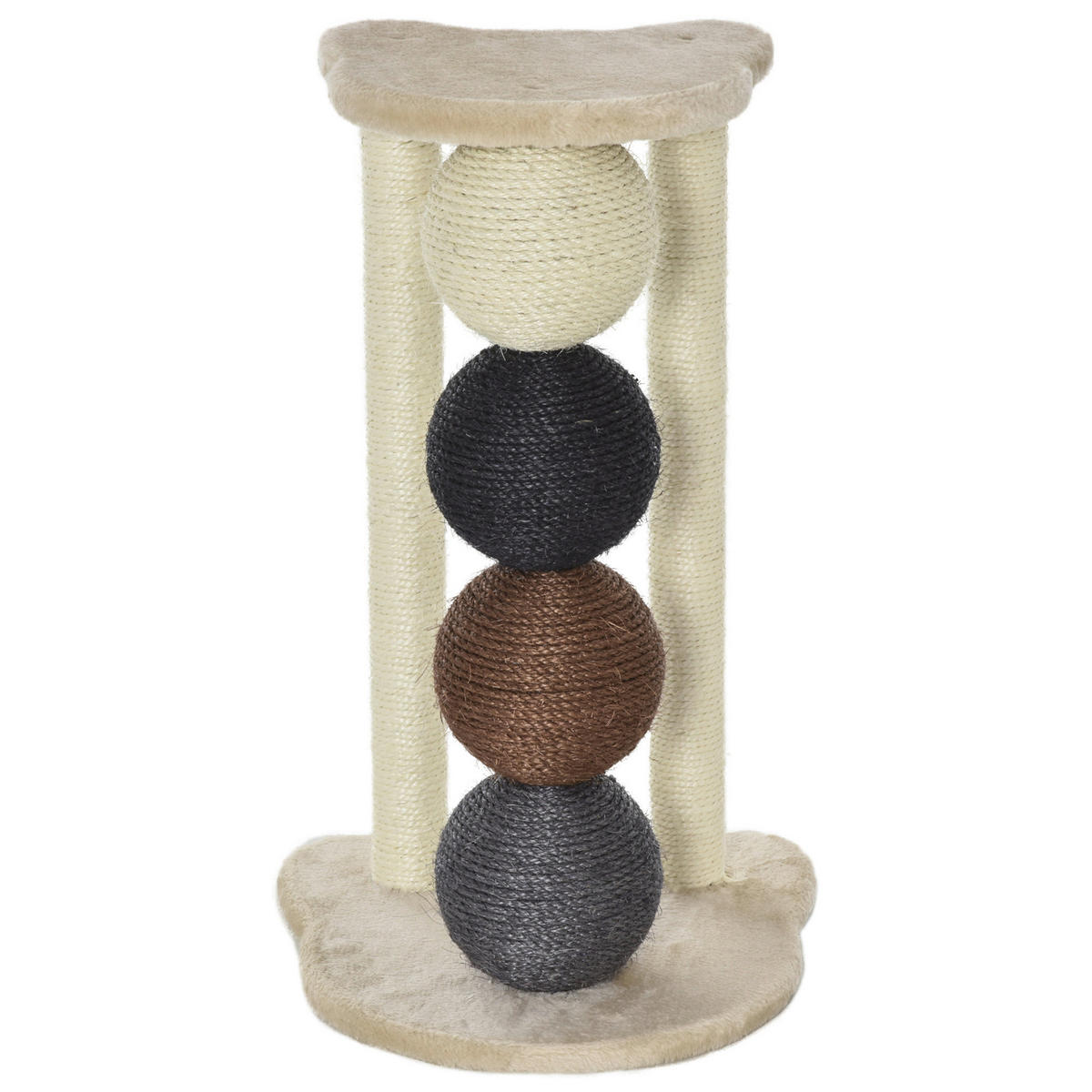 PawHut Kratzbaum beige Polyester B/H/L: ca. 38x64x38 cm Kratzbaum - beige (38,00/38,00/64,00cm) - PawHut