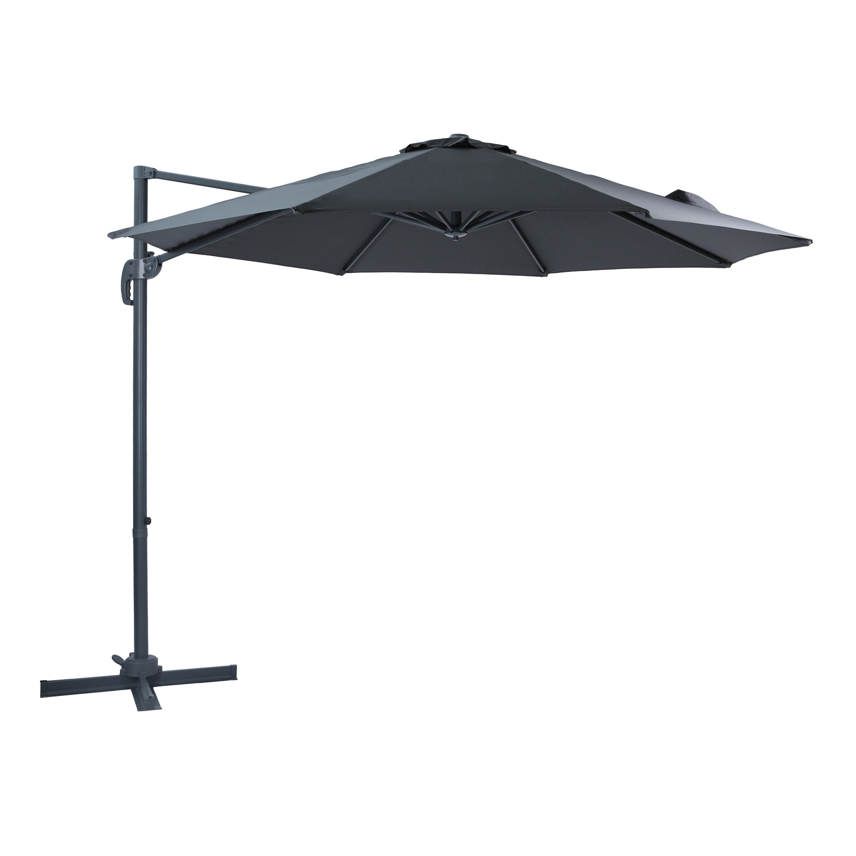 AXI Outdoor Living Ampelschirm Marisol grau Metall B/H/L: ca. 300x235x300 cm Marisol - anthrazit/grau (300,00/300,00/235,00cm) - AXI Outdoor Living