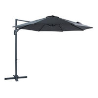 AXI Outdoor Living Ampelschirm Marisol grau Metall B/H/L: ca. 300x235x300 cm Marisol - anthrazit/grau (300,00/300,00/235,00cm) - AXI Outdoor Living