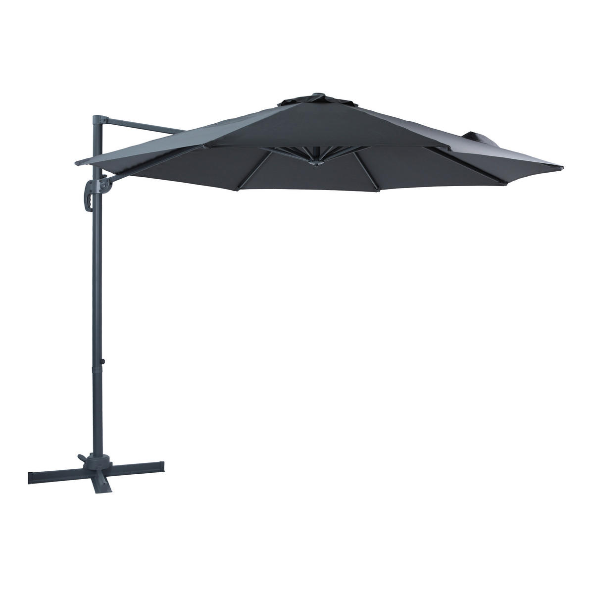 AXI Outdoor Living Ampelschirm Marisol grau Metall B/H/L: ca. 300x235x300 cm Marisol - anthrazit/grau (300,00/300,00/235,00cm) - AXI Outdoor Living