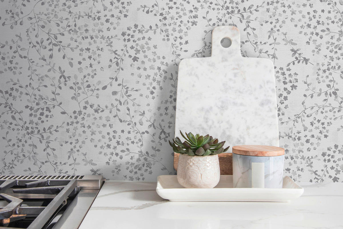 A.S.Creation Vliestapete weiß silber B/H/D: ca. 53x1005x8,1 cm Vliestapete - weiß/silber (8,10/1005,00cm) - A.S.Creation