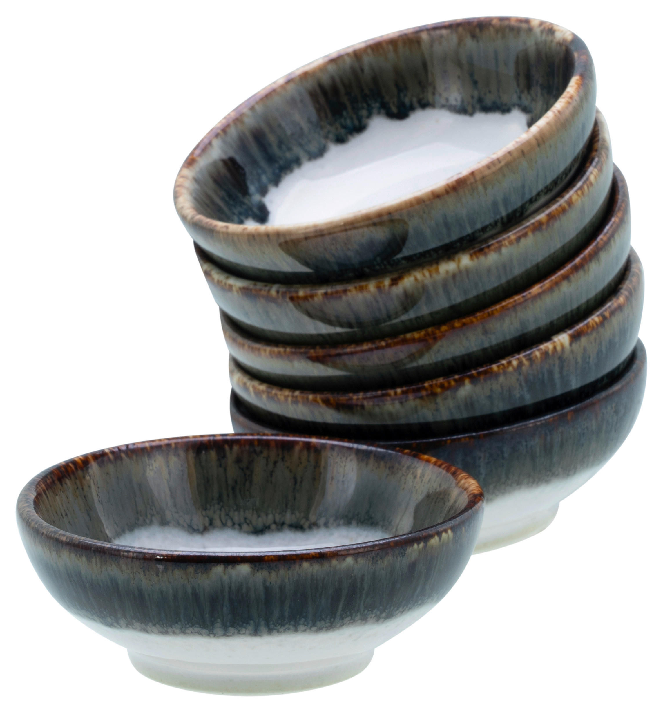 CreaTable Dipschalen-Set Cascade grau Steinzeug Cascade - grau - CreaTable