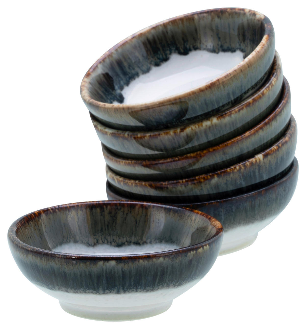 CreaTable Dipschalen-Set Cascade grau Steinzeug Cascade - grau - CreaTable