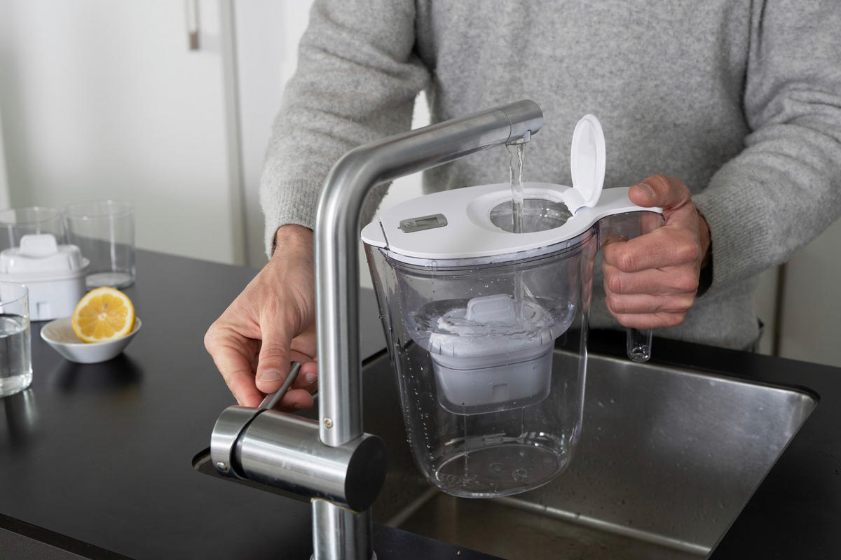 Wasserfilter-Kanne transparent Kunststoff Wasserfilter-Kanne AWP2933WHT - weiß/transparent