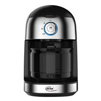 Elta Kaffeeautomat KM-500G schwarz silber Edelstahl Kunststoff Glas B/H/T: ca. 24x27x17 cm Kaffeeautomat_Elta KM-500G - schwarz/silber (24,00/27,00/17,00cm) - Elta