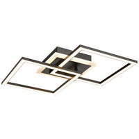 POCOline Deckenleuchte schwarz Metall B/H/L: ca. 54x7,5x33 cm LED-Deckenleuchte_Rhombus - schwarz (33,00/54,00/7,50cm) - POCOline