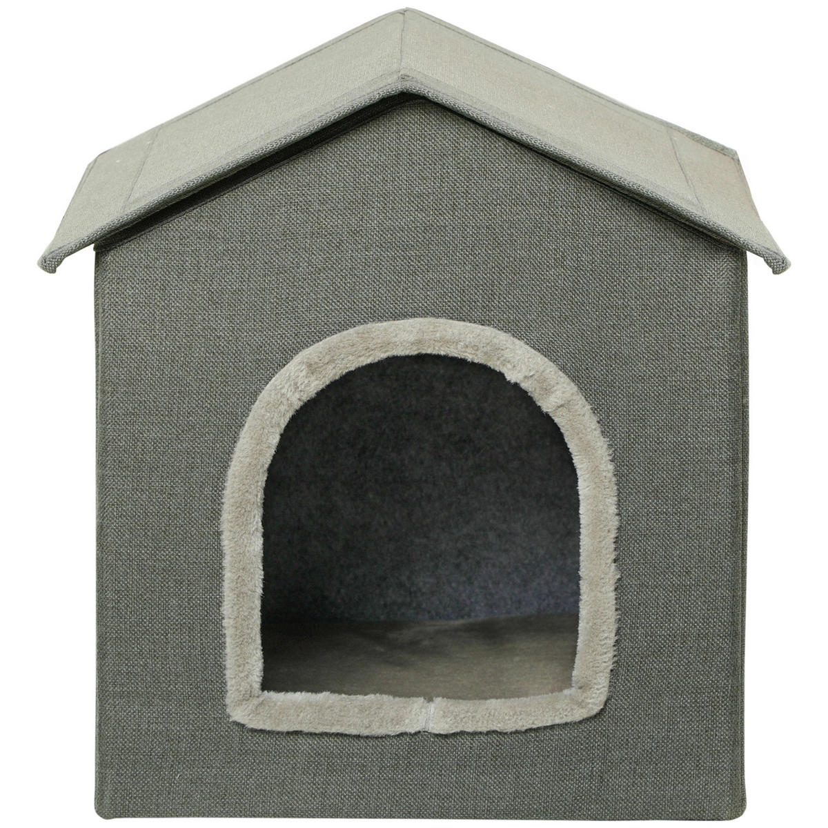 PawHut Katzenhaus grau PVC B/H/L: ca. 43,5x40,5x39 cm Katzenhaus - grau (39,00/43,50/40,50cm) - PawHut