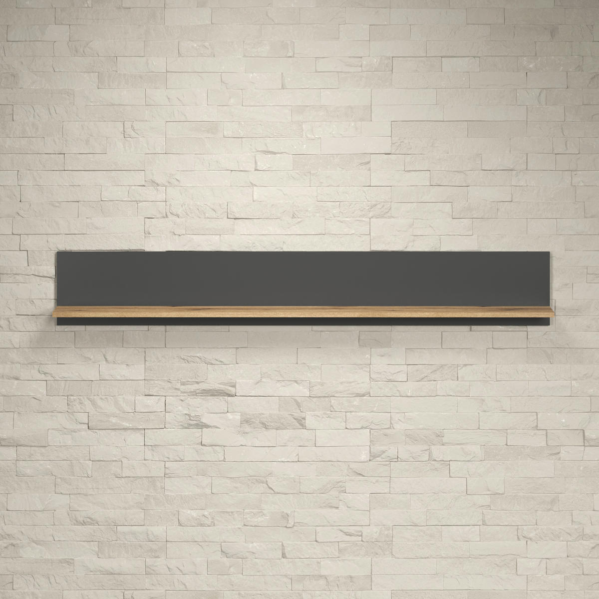 Wandboard Esteban anthrazit Eiche Evoke Coast Nachbildung B/H/T: ca. 167x25x17 cm Esteban - Eiche/anthrazit (167,00/25,00/17,00cm)
